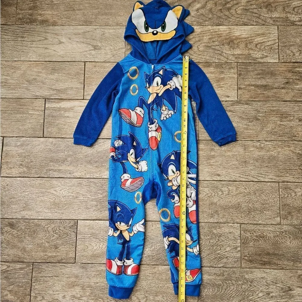 Sonic the Hedgehog Kids One Piece Pajama Blue